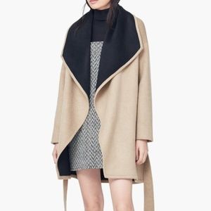 Mango Wide Lapel Wool-Blend‎ Coat
